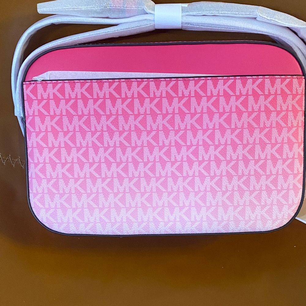 Michael Kors Vibrant Pink Logo Crossbody Bag - Picture 2 of 5